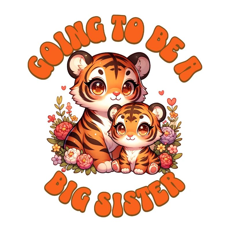 Werde eine große schwester süße Tiger