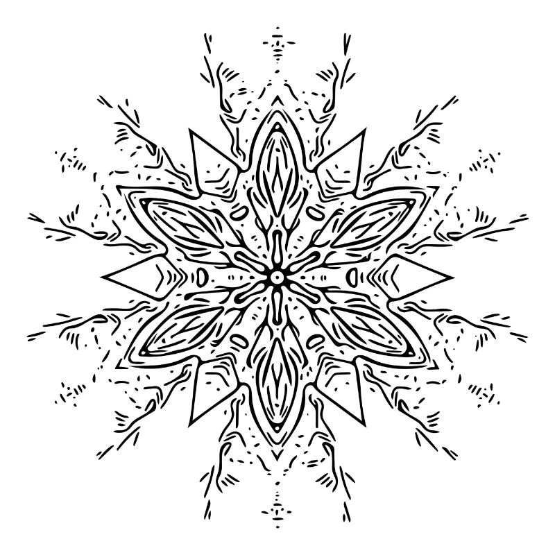 Mandala Flower Pattern Lines Forme abstraite