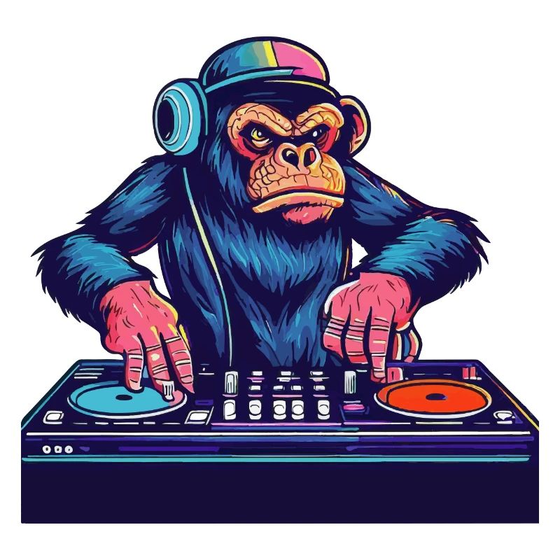 Chimpanzé DJ Gift Idea - DJ Monkey