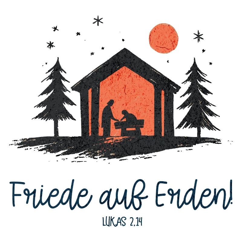 Friede auf Erden Weihnachten an der Krippe Jesus