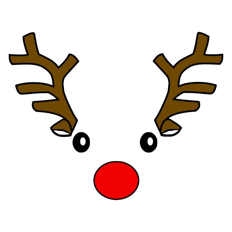 Visage de renne Noël Rudolf