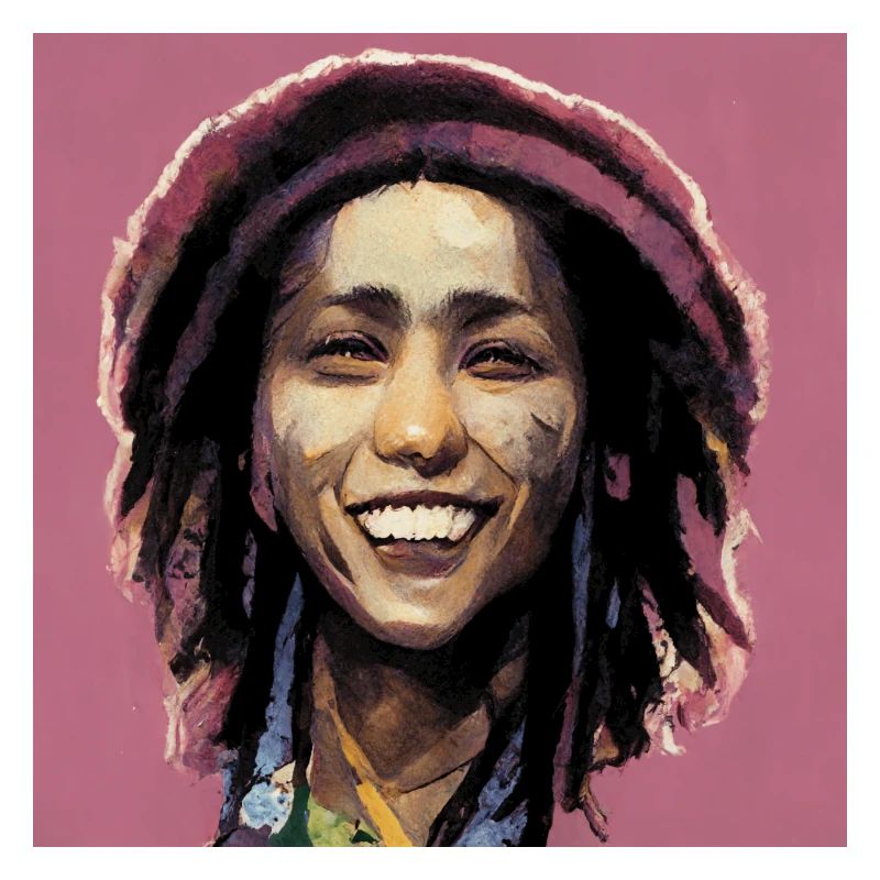 Peinture à croquis rastafari