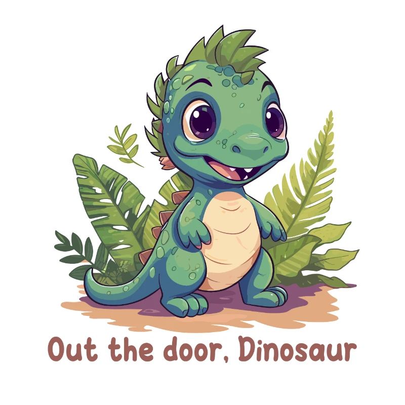 Out the door, Dinosaur