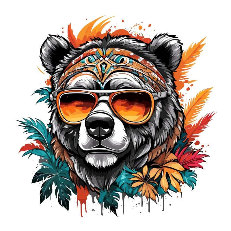 Tattoo / Tier / Kunst / cool / Comic / Bär