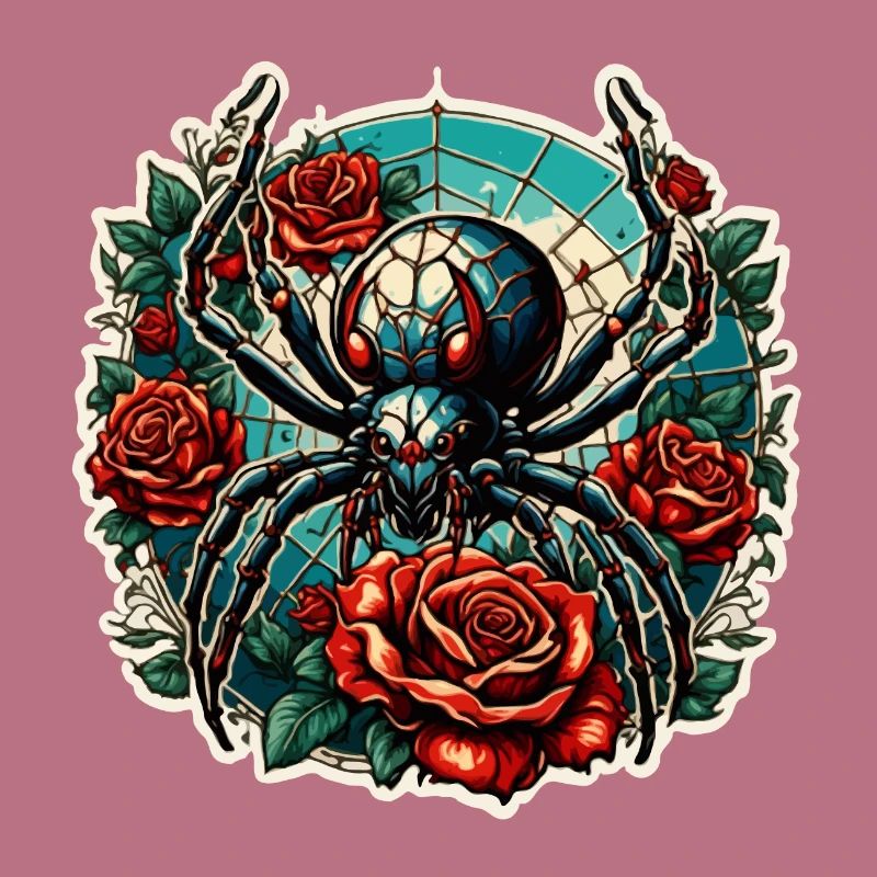 Spinne / Netz / Haustier / Kriechtier / Achtbeiner