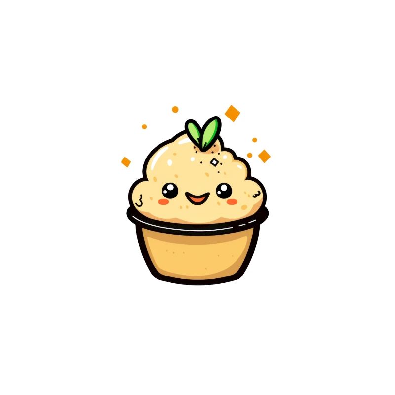 Lächelnder Hummus-Dip