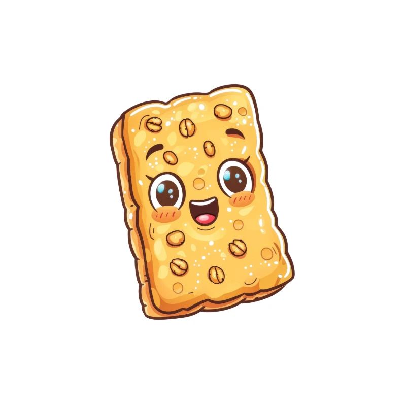 Crispy Muesli Bar Cartoon Style