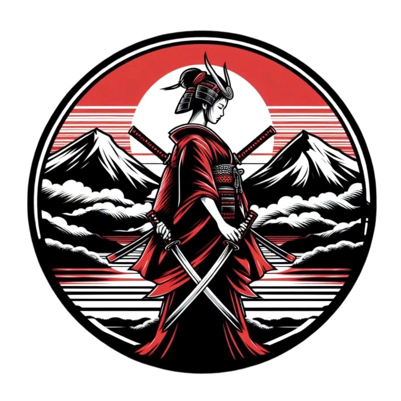 Femme kimono katana