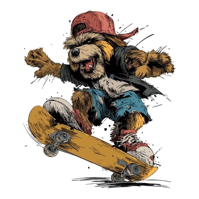 Skater Dog – wild street style with bite.