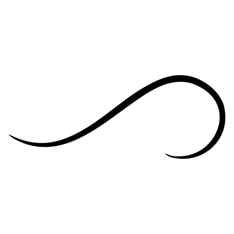 Frills Décor Element Curved Line