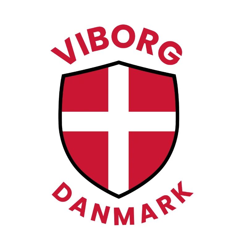 Viborg Denmark's Shield with cross flag