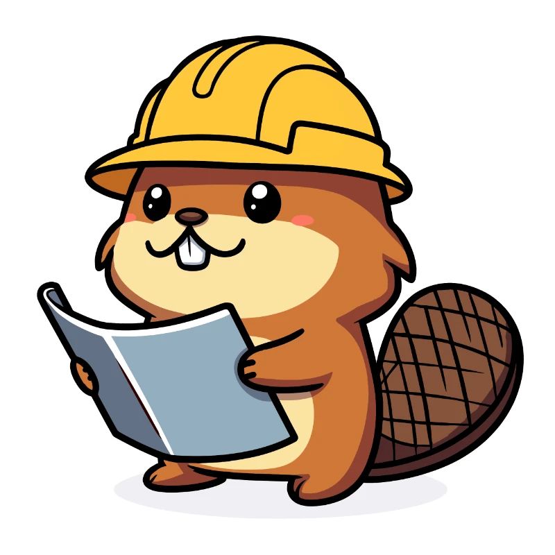 Beaver Bob Constructeur Plan Casque Métier d’artisan