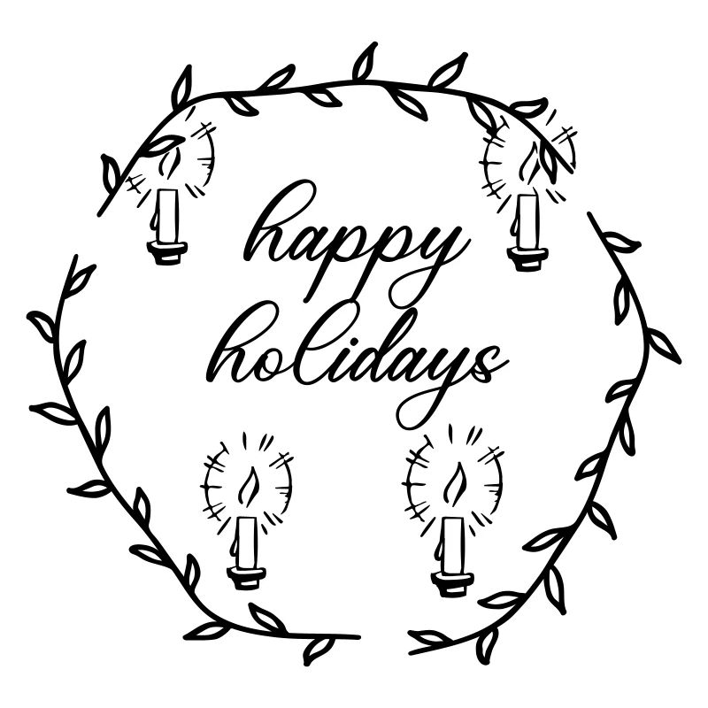 Advent Advetskranz Happy Holidays