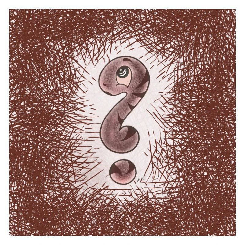 Mignon Point d’interrogation Serpent Brun