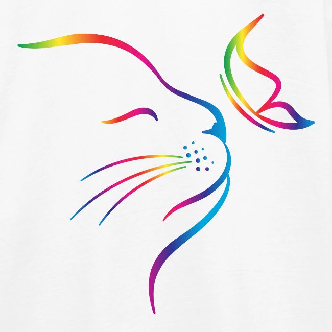 rainbow butterfly cat