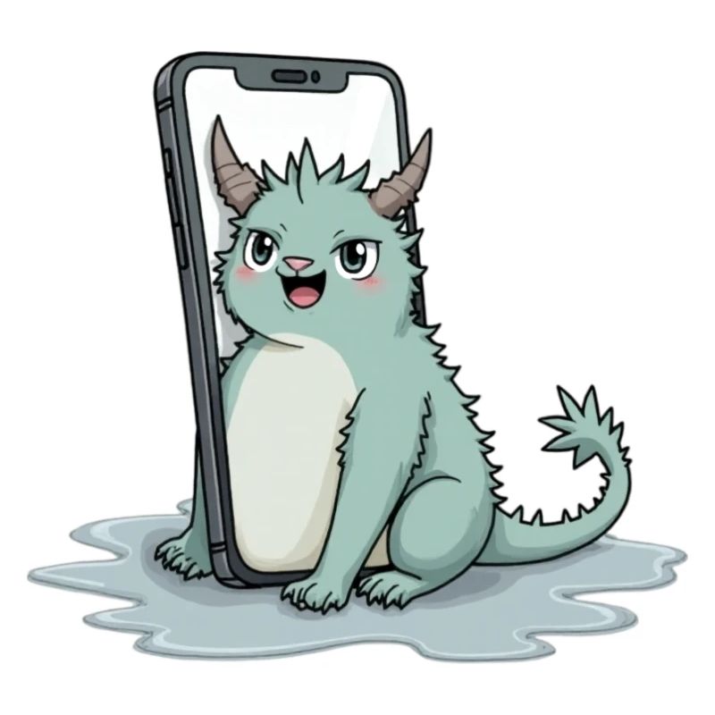 cute mythical creature fred on iPhone