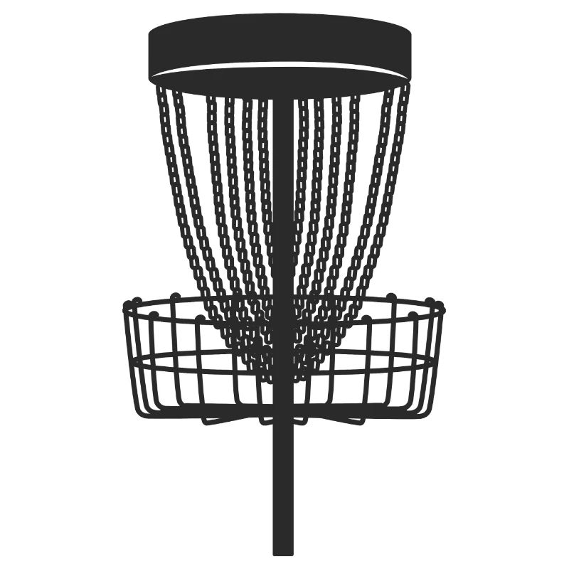 Disc Golf Basket Silhouette Disc Golf Discgolfer