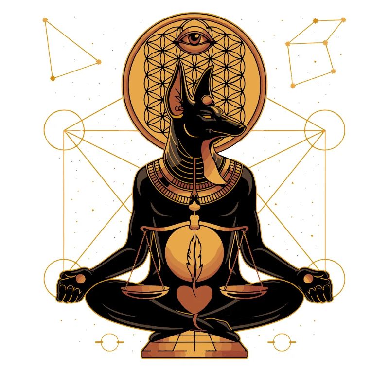 Anubis Ancient Egypt Sacred Geometry Balance