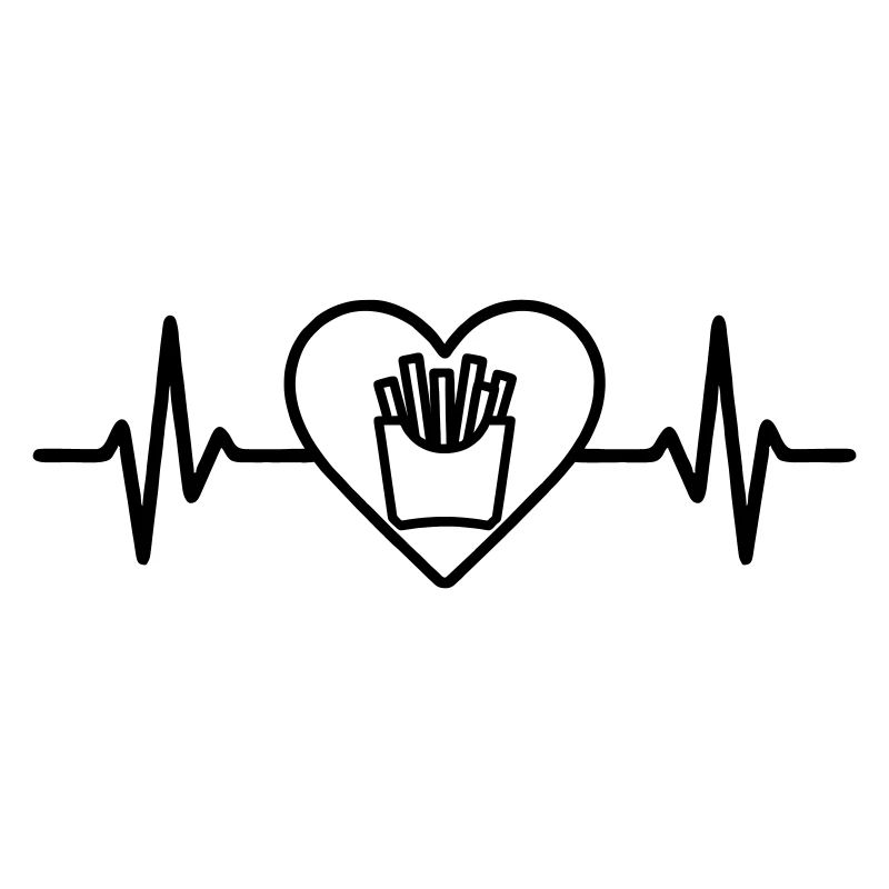 Frites Coeur Restauration rapide Collation