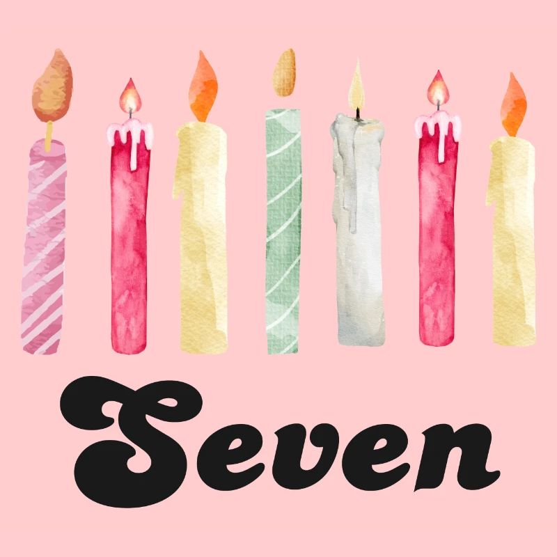 7th Anniversary Candle