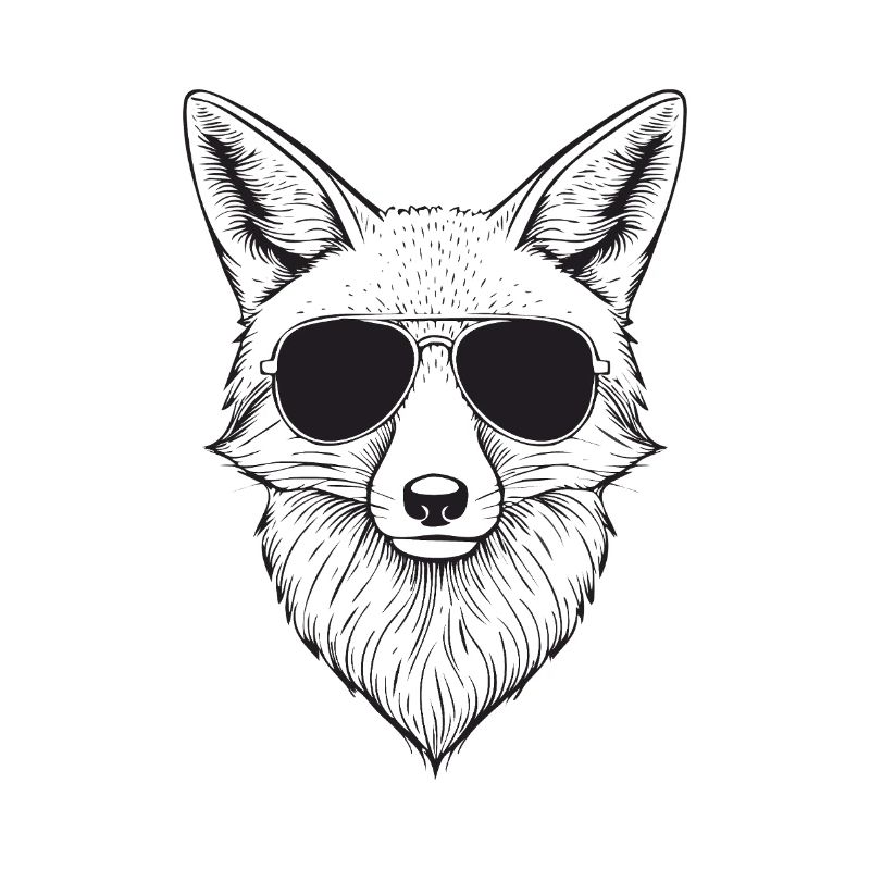 Fox with Sunglasses Animals Fox Cool Casual