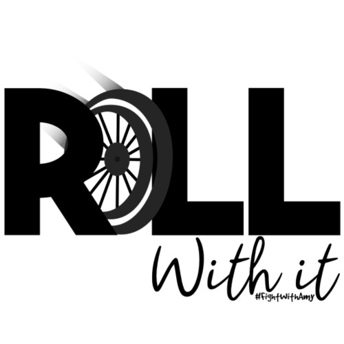 Amy's 'Roll with it' design (black text) - Teenage Premium T-Shirt