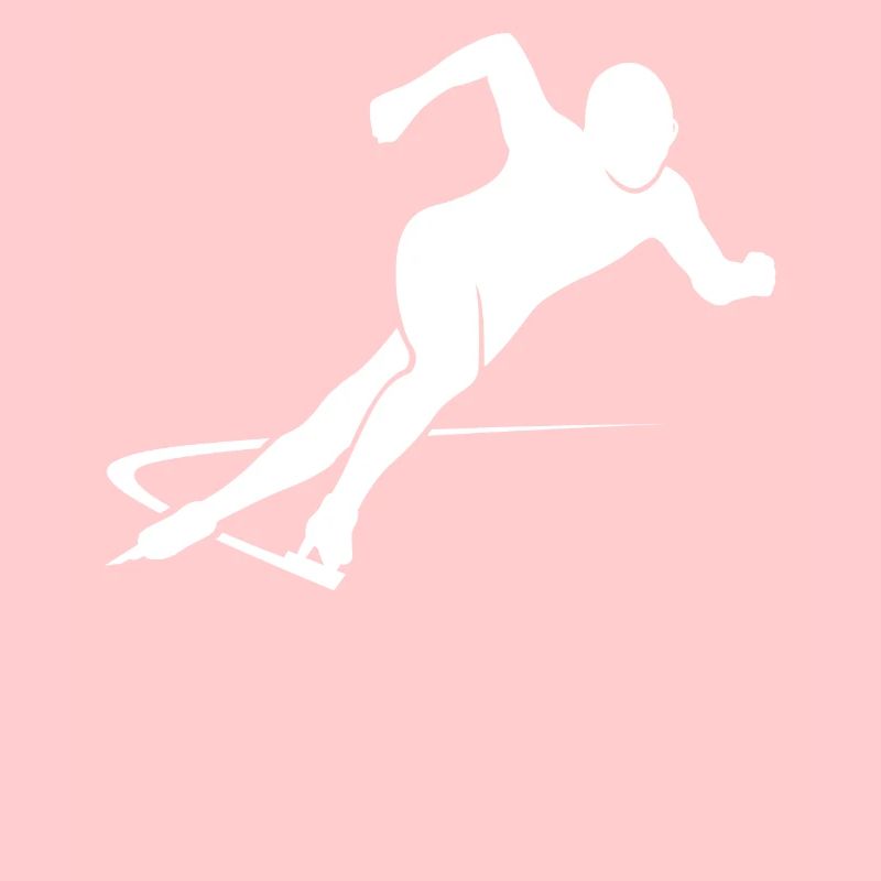 Dynamische Eisschnelllauf Silhouette Geschenk