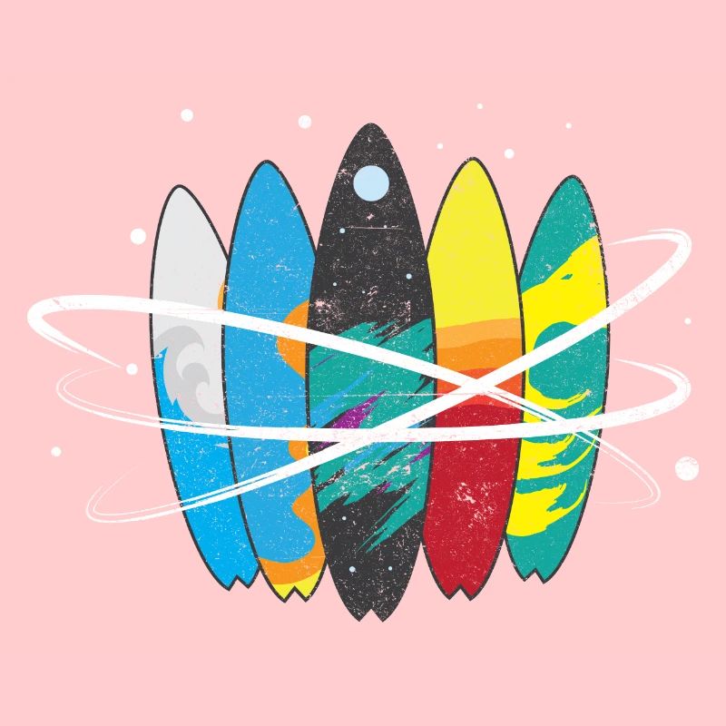 Surfboard universe waves orbit