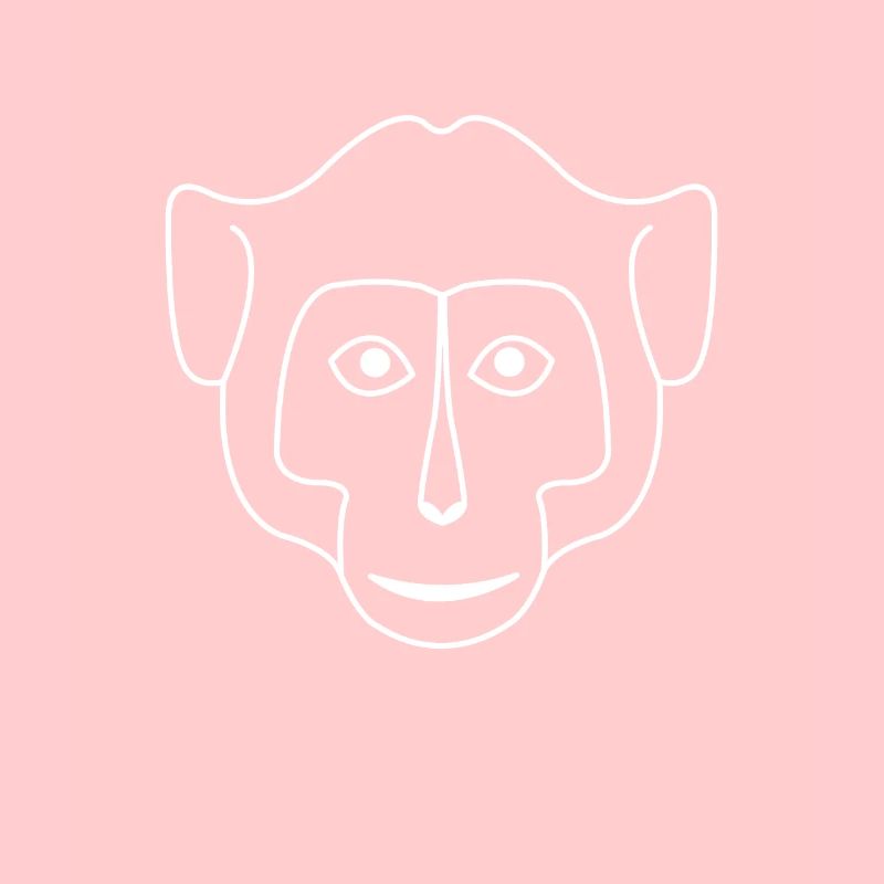 Dessin de visage de singe