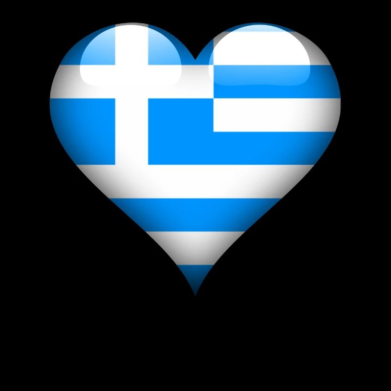 Drapeau de la Grèce coeur grec
