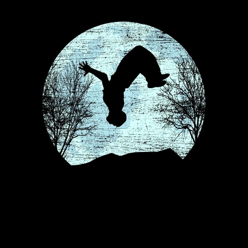 Parkour Freeruning Backflip Mond Aktrobatik