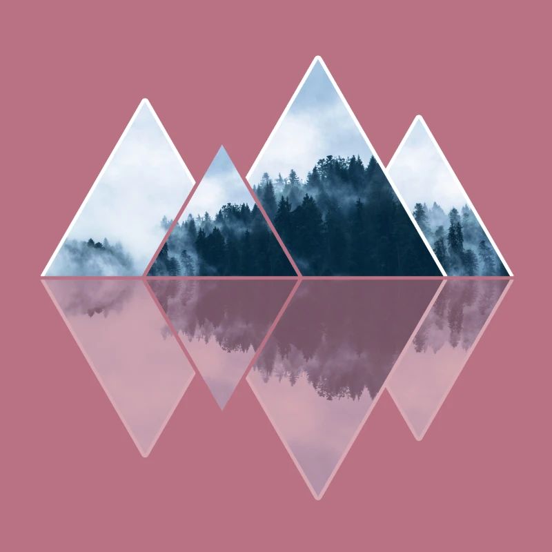 nature mountains geometry triangle mathematics