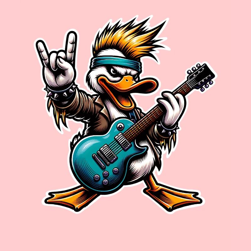 Ente Rock and Roll Gitarrist