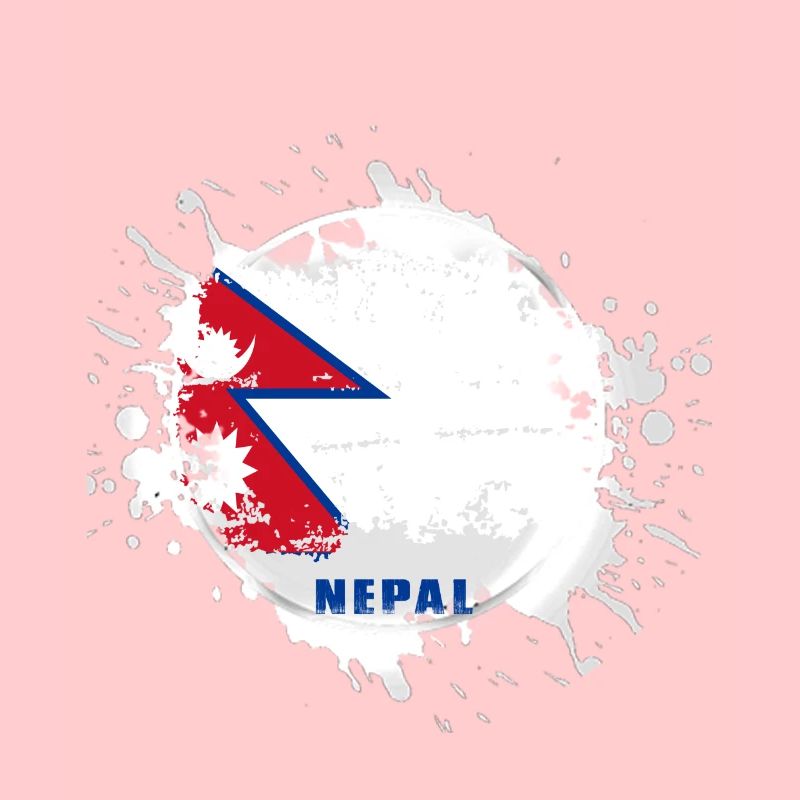 Nepal flag with blob