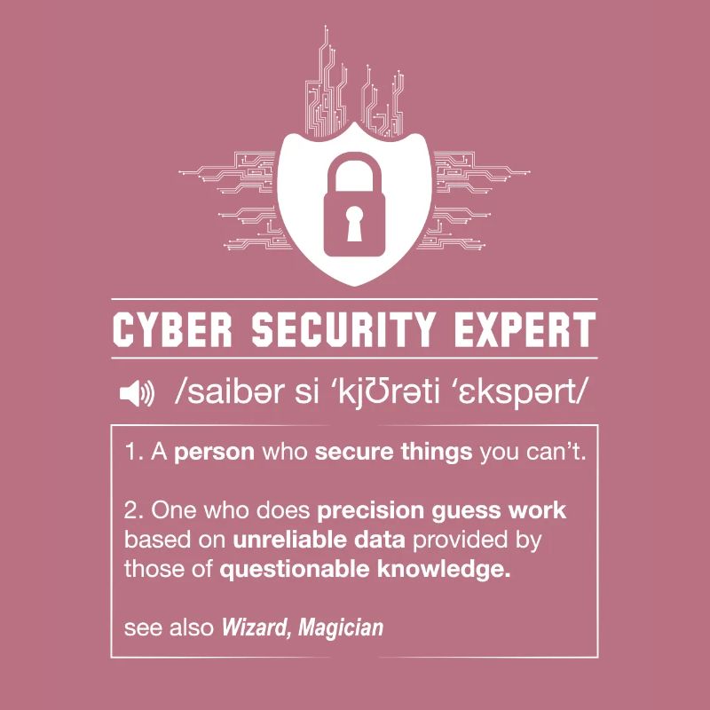 Programmeur de définition de cybersécurité IT nerd