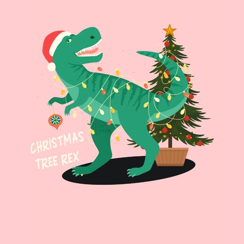 Christmas Tree Rex Weihnachtsbaum T-Rex Design