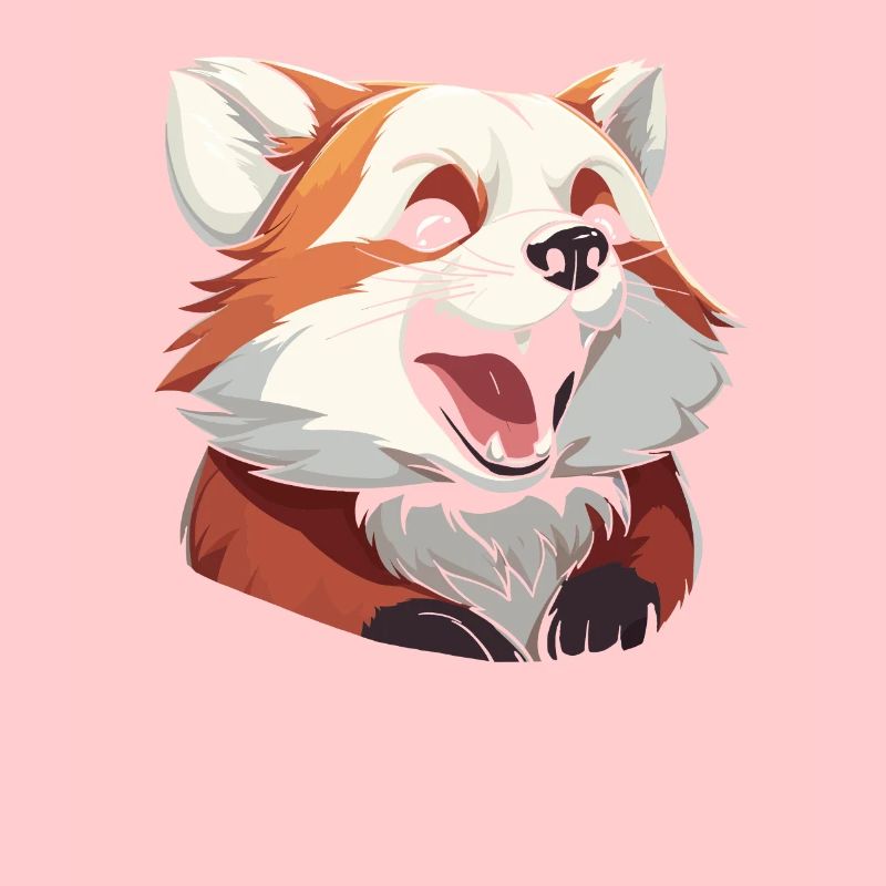 Roter Panda Lächelnd