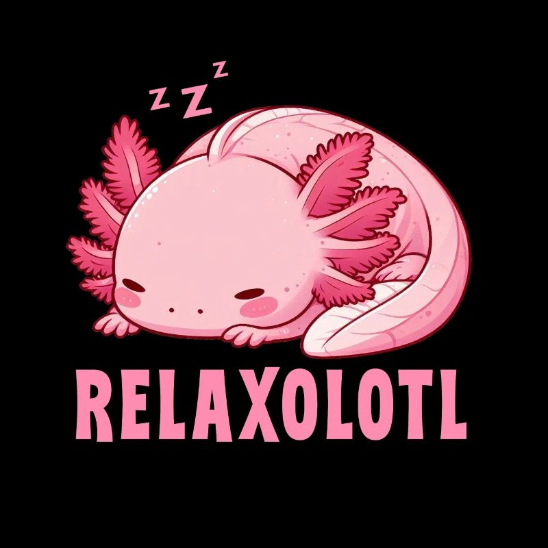 Relaxolotl Axolotl Late Riser Sleeping Chilling