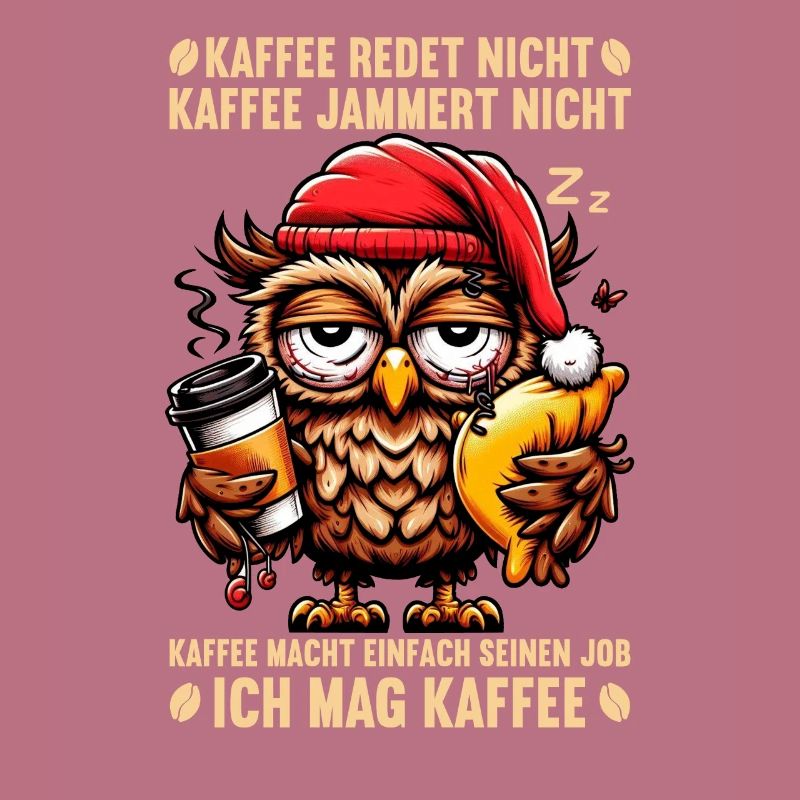Kaffee Redet Nicht Eule Kaffeetrinker Sarkasmus