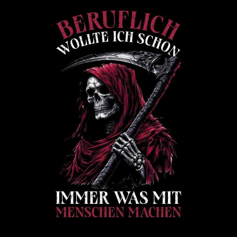 Sarkastischer Sensenmann Schwarzer Humor Dunkler