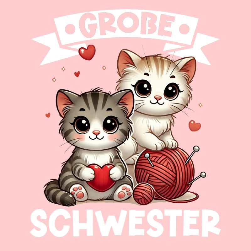 Große Schwester Katze Älteres Geschwisterkind