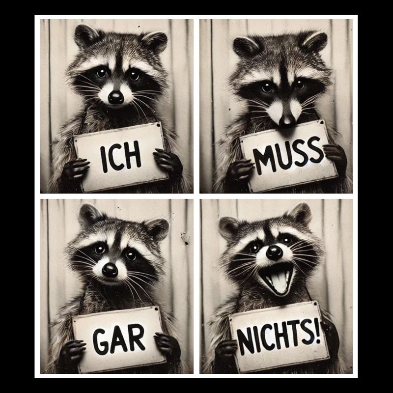 Waschbär – Ich muss gar nichts!