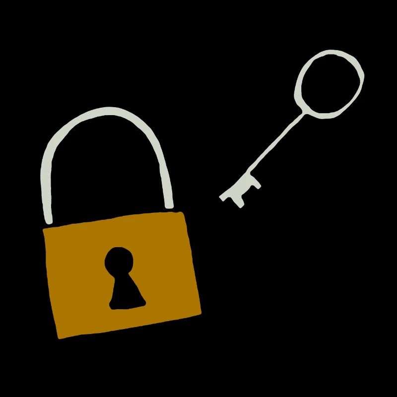 Padlock with key, love, gift idea
