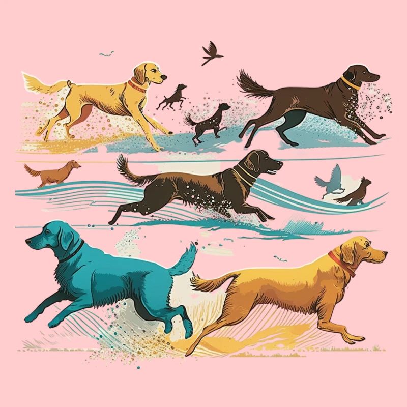 Bunte Hunde - Hunde Gruppe