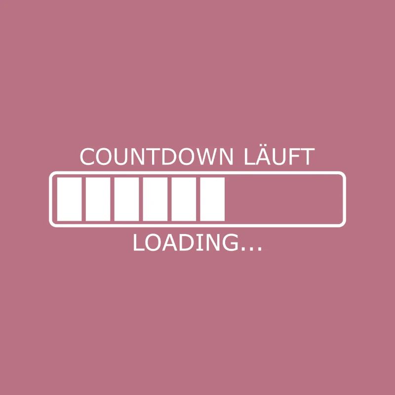 Countdown läuft Loading Ladebalken Vorlage Vektor
