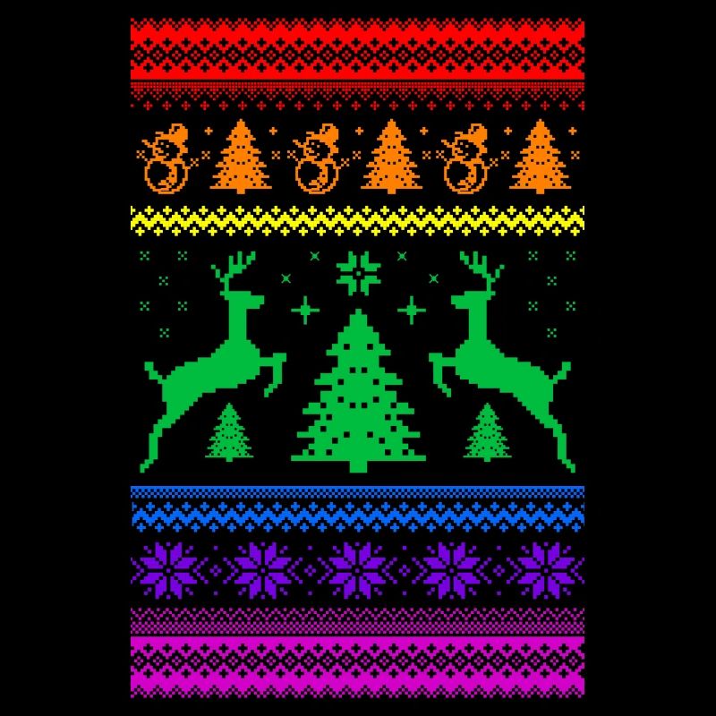 Hässlicher Weihnachtspullover Regenbogen