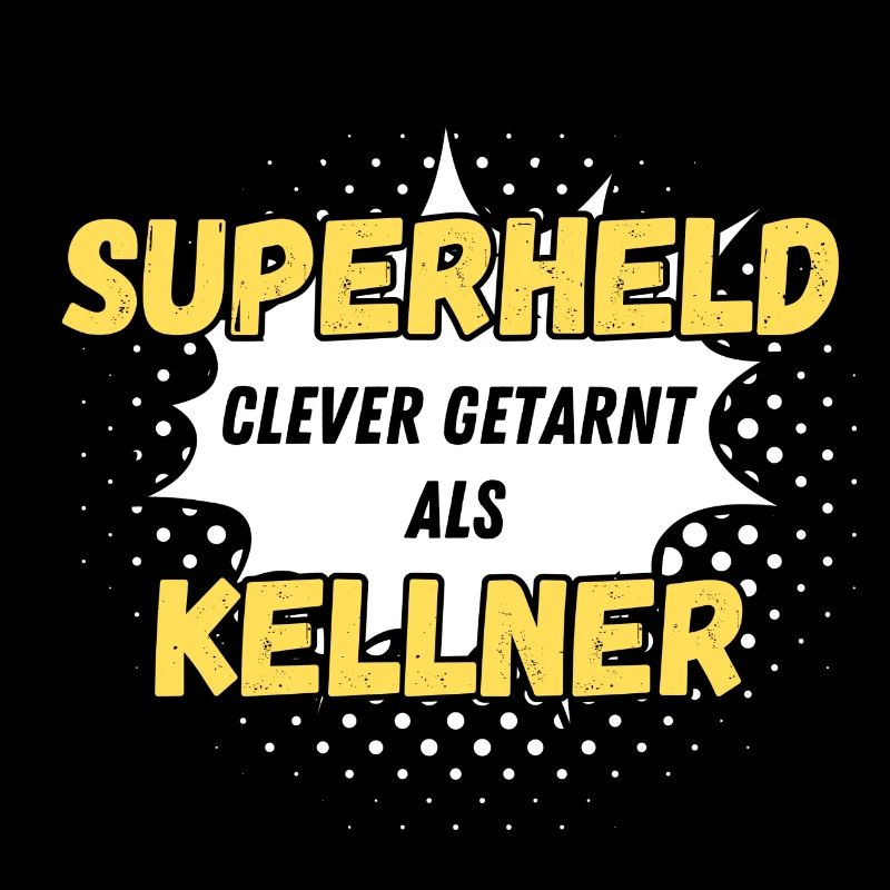 Superheld clever getarnt als Kellner