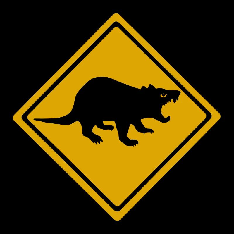 Tasmanian Devil Road Sign Australia