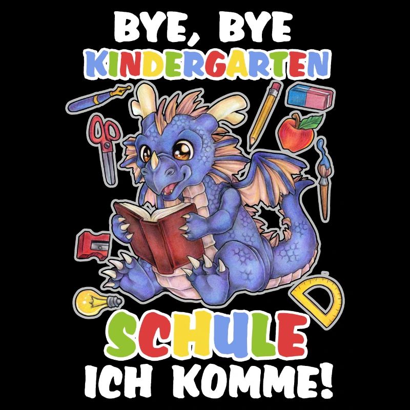 Niedlicher Drache Einschulung Kind Zuckertüte