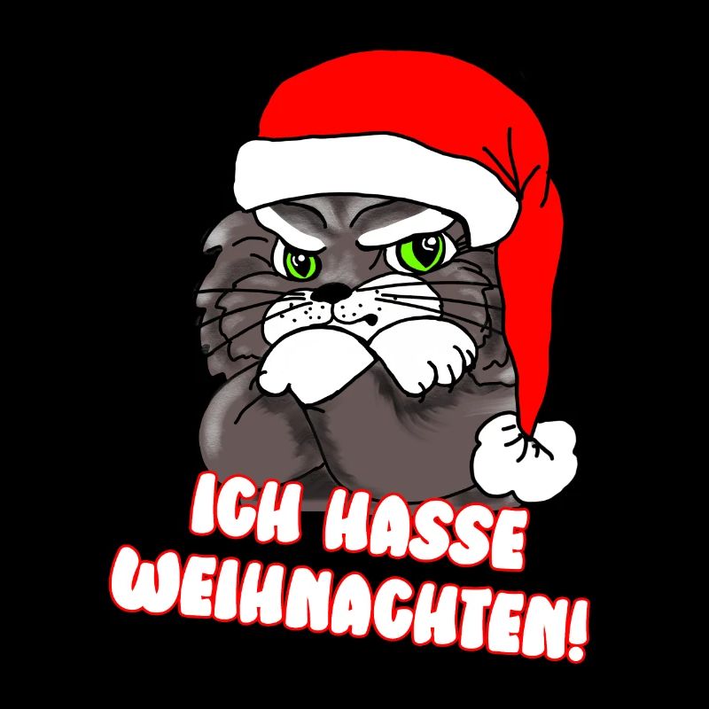Comicstyle Katzenmotiv - Weihnachten ohne mich